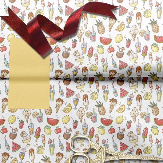 Summer Tropical Sweets Pattern Tissuepapier