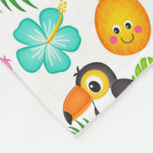 Summer Tropical Toucan en Flamingo patroon Fleece Deken (Hoek)