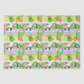 Summer Tropical Toucan en Flamingo patroon Tissuepapier (Voorkant)