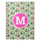 Summer Tropical Toucan en Floral Pattern Notitieboek (Voorkant)