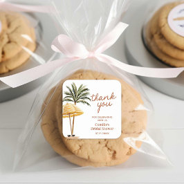 Summer Tropical Vrijgezellenfeest Bedankt Vierkante Sticker