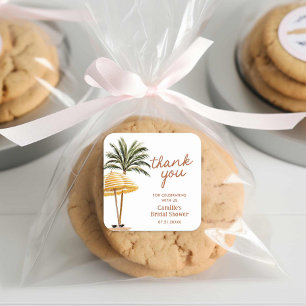 Summer Tropical Vrijgezellenfeest Bedankt Vierkante Sticker