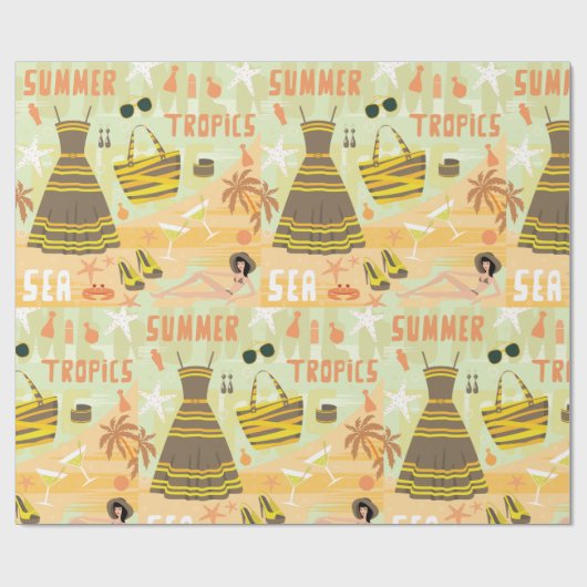 Summer Tropics Cadeaupapier (Vlak)
