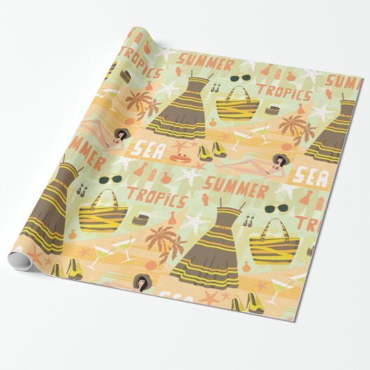 Summer Tropics Cadeaupapier (Uitgerold)