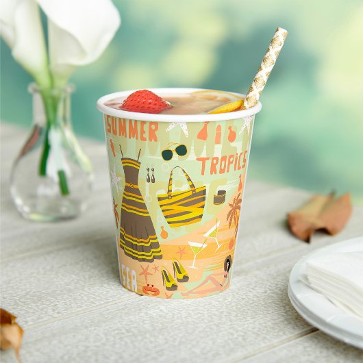 Summer Tropics Papieren Bekers