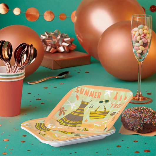Summer Tropics Papieren Bordje
