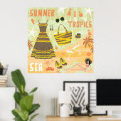 Summer Tropics Poster (Thuiskantoor)