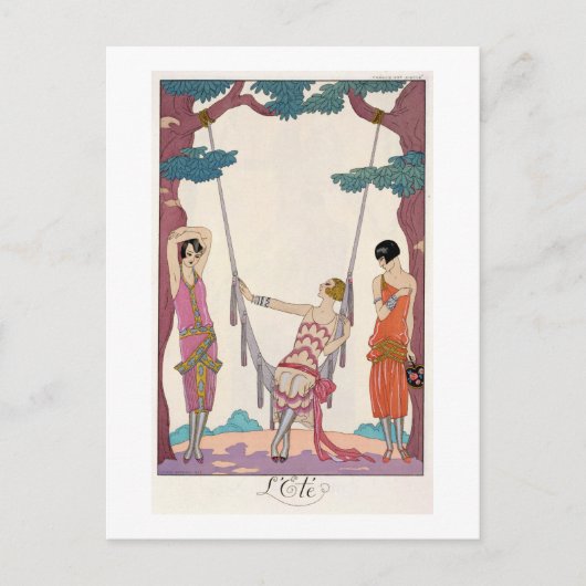 Summer uit "Gazette du Bon Ton" 1925 Briefkaart (Voorkant)