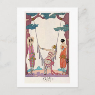 Summer uit "Gazette du Bon Ton" 1925 Briefkaart