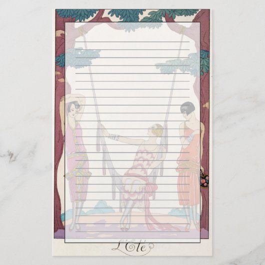 Summer, uit "Gazette du Bon Ton", 1925 Briefpapier (Voorkant)