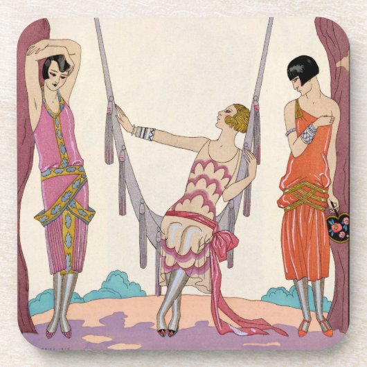 Summer, uit "Gazette du Bon Ton", 1925 Drankjes Onderzetter (Voorkant)