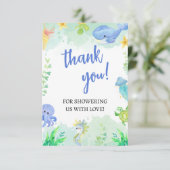 Summer Under the Zee Baby shower Bedankt (Staand voorkant)