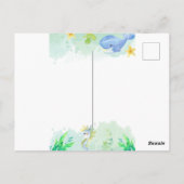 Summer Under the Zee Baby shower Bedankt Briefkaart (Achterkant)