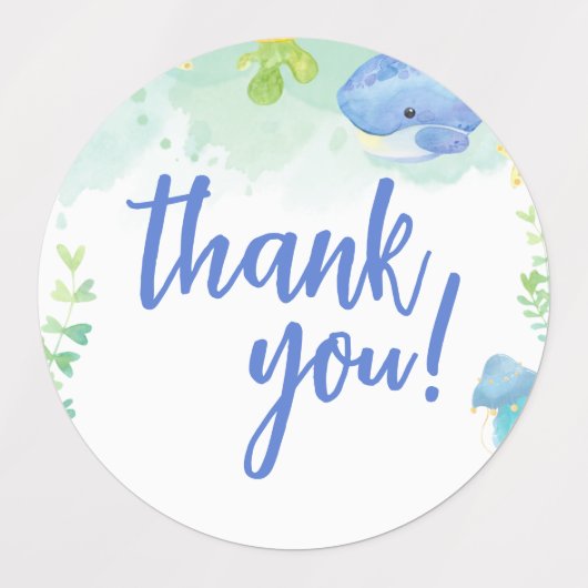 Summer Under the Zee Baby shower Bedankt Labels (Design 1)