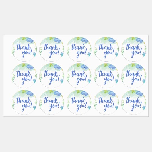 Summer Under the Zee Baby shower Bedankt Labels (Vel)