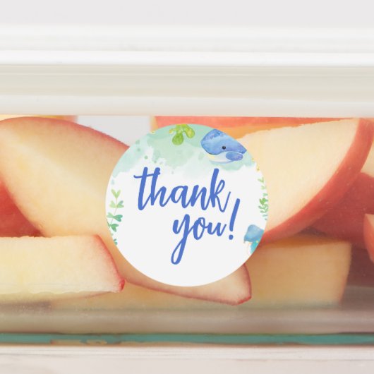 Summer Under the Zee Baby shower Bedankt Labels (Aangebracht)