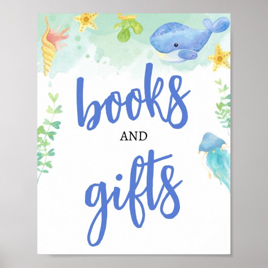 Summer Under the Zee Baby shower Boeken & Geschenk Poster (Voorkant)