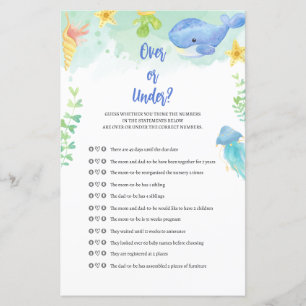 Summer Under the Zee Baby shower Game