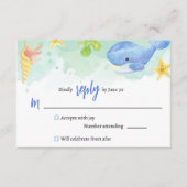 Summer Under the Zee Baby shower RSVP Reageer Informatiekaartje (Voorkant)