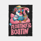 Summer Vacation Chicken Floating Boating Summer Vi Fleece Deken (Voorkant)