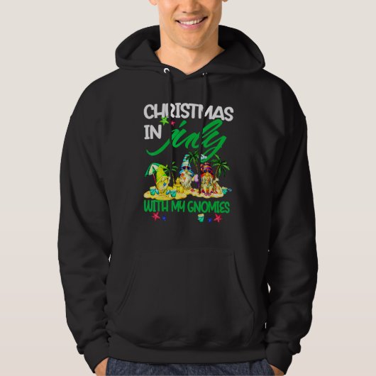 Summer Vacation Gnomes Christmas In July With My G Hoodie (Voorkant)