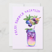 Summer Vacation Kaart Fresh Blueberry Cool Drink (Voorkant)
