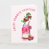 Summer Vacation Kaart Fresh Cherry Drink (Voorkant)