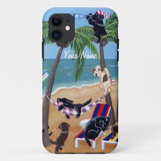 Summer Vacation Labradors Painting Case-Mate iPhone Case (Achterkant)