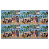 Summer Vacation Labradors Painting Stof (Fat Quarter)