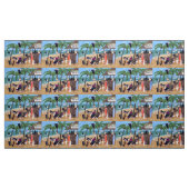 Summer Vacation Labradors Painting Stof (Yard (91,4 cm))