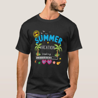 Summer Vacation Loading Palm Tree Leerstudenten T-shirt