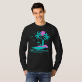 Summer Vacation Palm Tree French Polynesia Tahiti  T-shirt (Voorkant volledig)