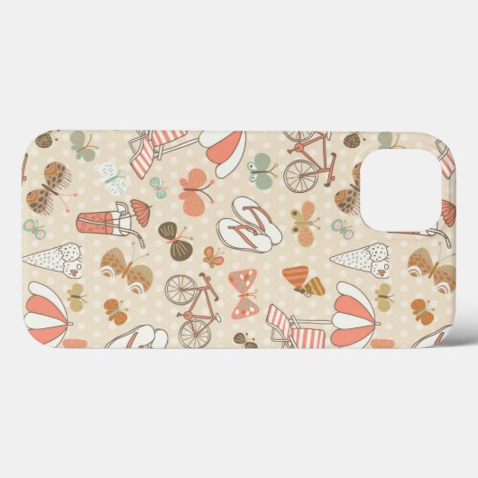Summer Vacation Pattern Case-Mate iPhone Case (Achterkant (horizontaal))