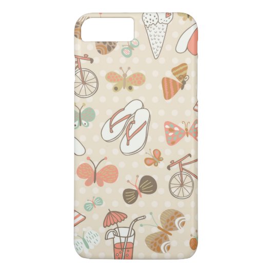 Summer Vacation Pattern Case-Mate iPhone Case (Achterkant)