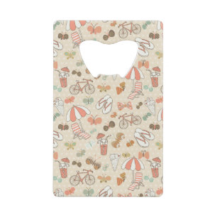 Summer Vacation Pattern Creditkaart Flessenopener
