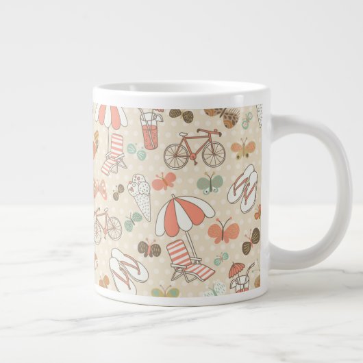 Summer Vacation Pattern Grote Koffiekop (Rechts)