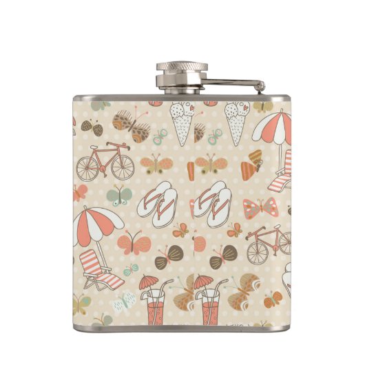 Summer Vacation Pattern Heupfles (Achterkant)