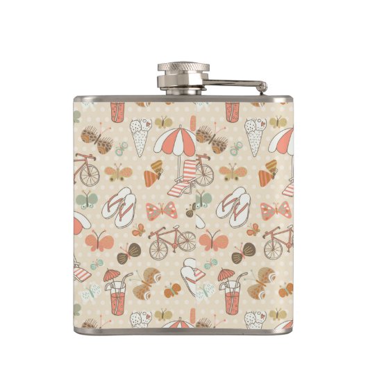 Summer Vacation Pattern Heupfles (Achterkant)