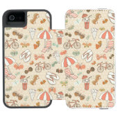 Summer Vacation Pattern Incipio iPhone Portemonnee Hoesje (Agenda Open)
