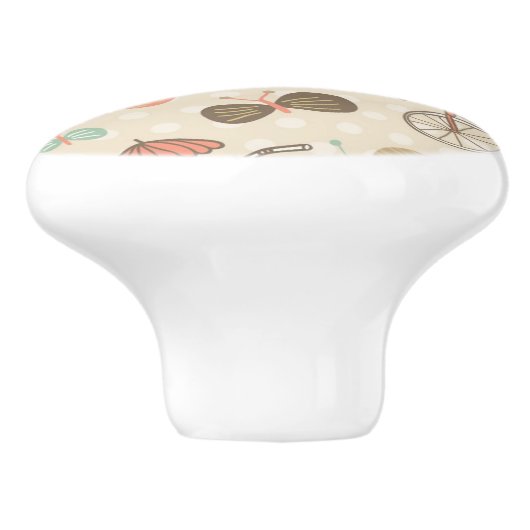 Summer Vacation Pattern Keramische Knop (Zijkant)