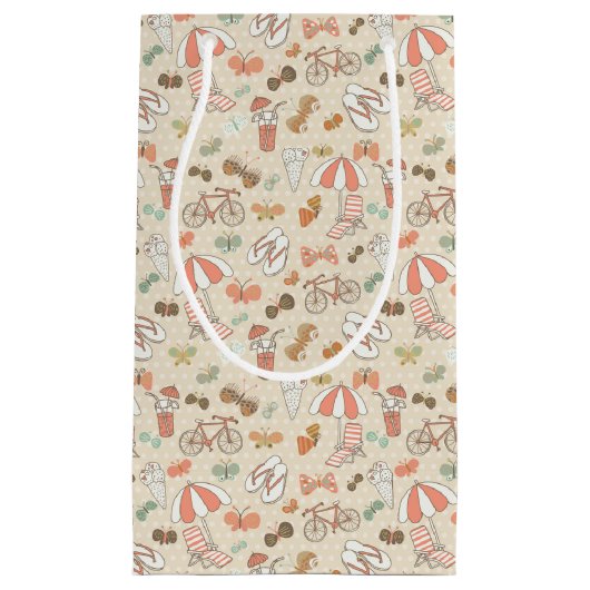 Summer Vacation Pattern Klein Cadeauzakje (Voorkant)