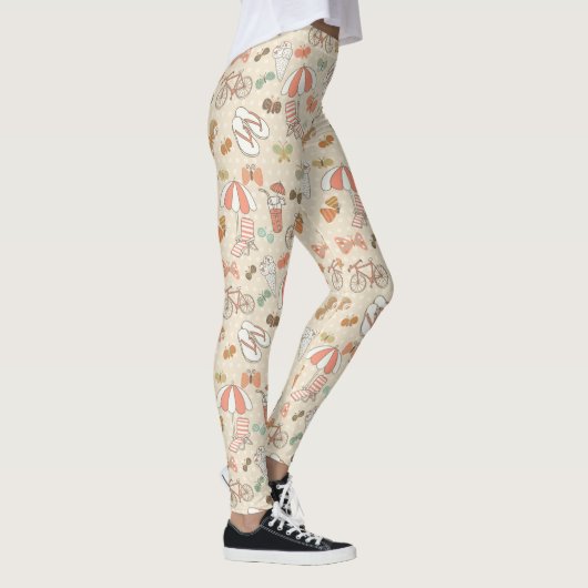 Summer Vacation Pattern Leggings (Rechts)