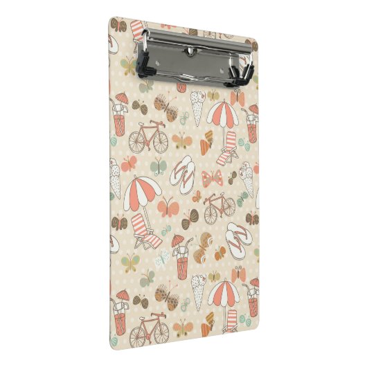 Summer Vacation Pattern Mini Klembord (Schuin)