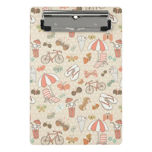 Summer Vacation Pattern Mini Klembord (Voorkant)
