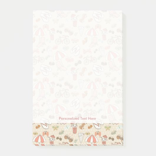 Summer Vacation Pattern Post-it® Notes (Voorkant)