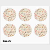 Summer Vacation Pattern Ronde Sticker (Vel)