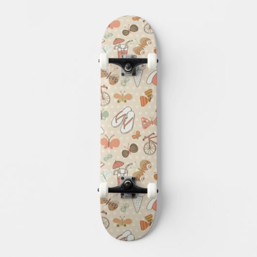Summer Vacation Pattern Skateboard (Voorkant)