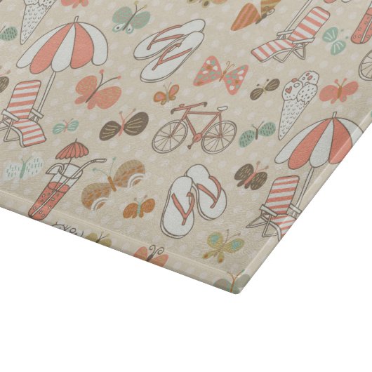 Summer Vacation Pattern Snijplank (Hoek)