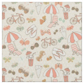 Summer Vacation Pattern Stof (Close Up)