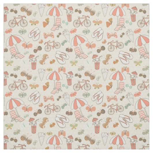 Summer Vacation Pattern Stof (Swatch)